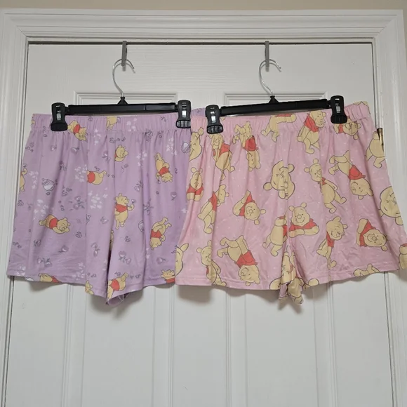 Disney Winnie The Pooh Womens Pajama Shorts Bundle Size Medium - Picture 6 of 8